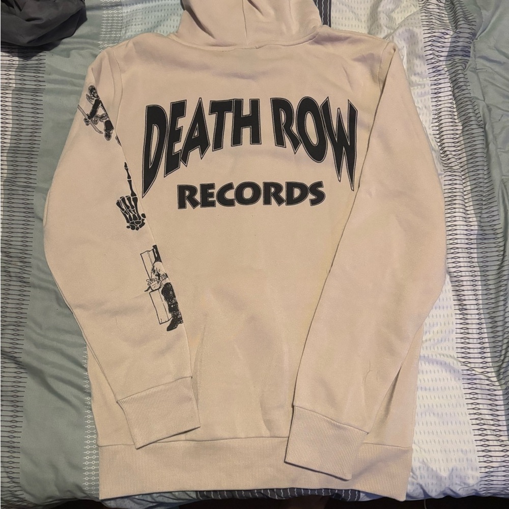 Crooks & Castles Cream Hoodie with Black Graphics